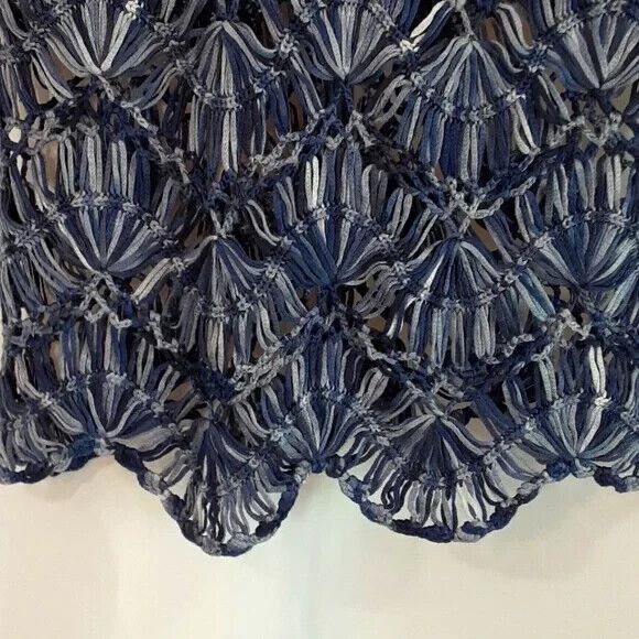 Lisa international size PM loose knit sweater See (pics) blue * - Picture 7 of 12